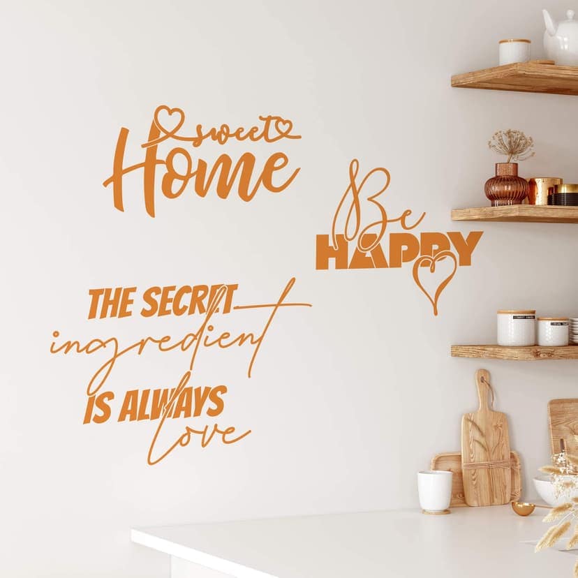 Adesivo murale - Set Home & Love (3 pz.)