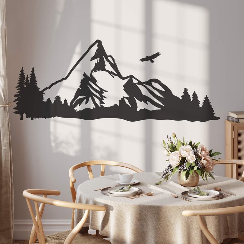 Adesivo murale Montagna con paesaggio forestale