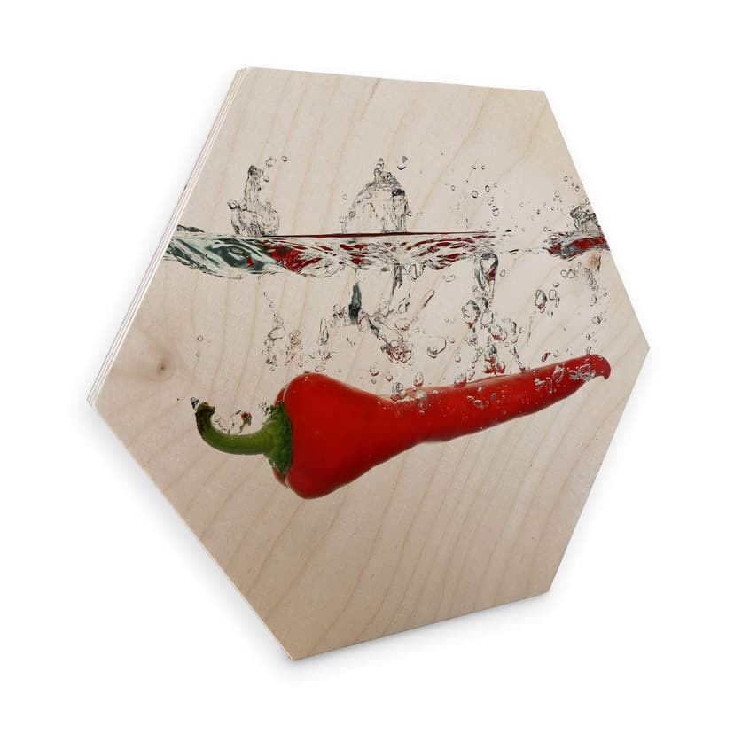 Esagoni in legno – Peperoncino