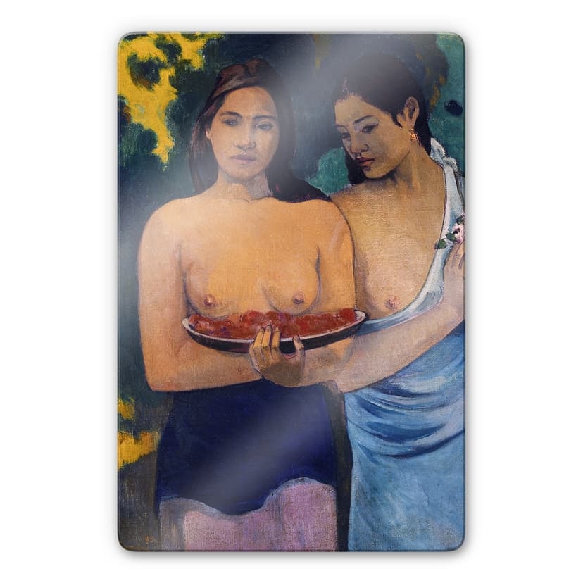Stampa su vetro - Gauguin - Due donne di Tahiti