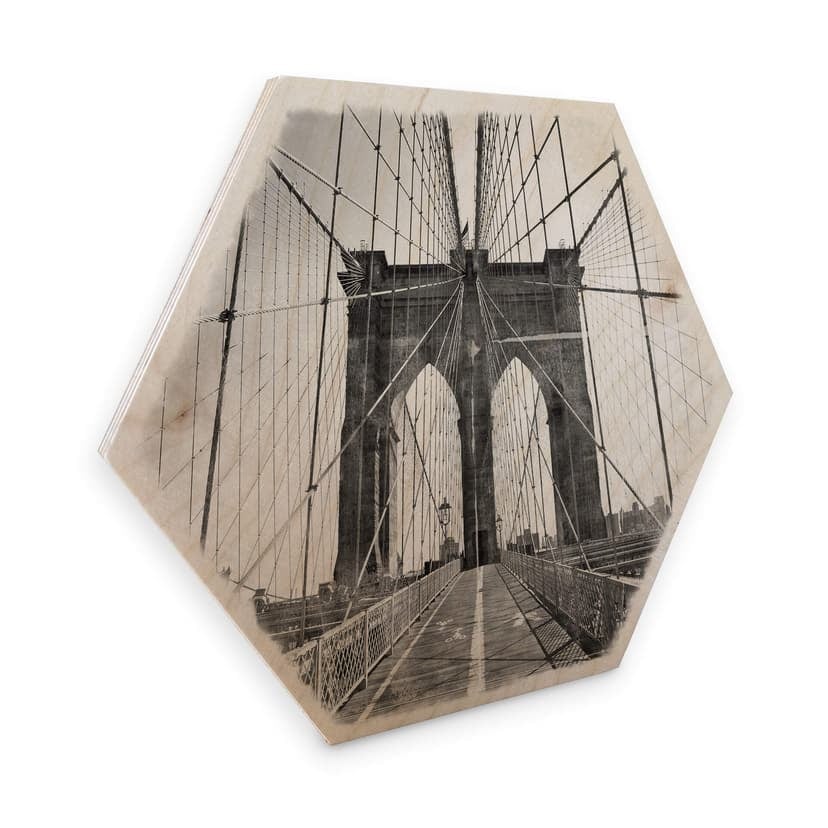 Esagono in legno - Ponte di Brooklyn