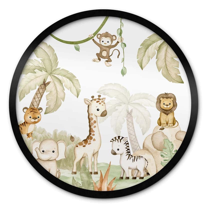 Poster Oliver Robins - Animals and Palm Trees