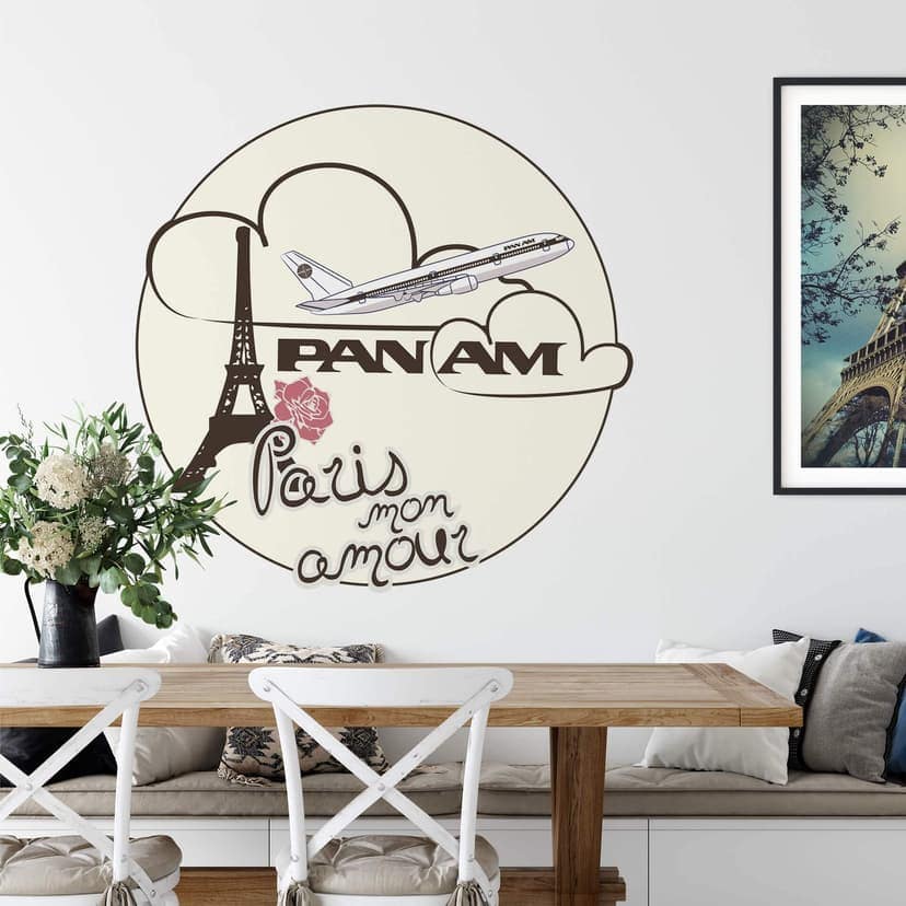 Adesivo murale PAN AM - Paris mon amour