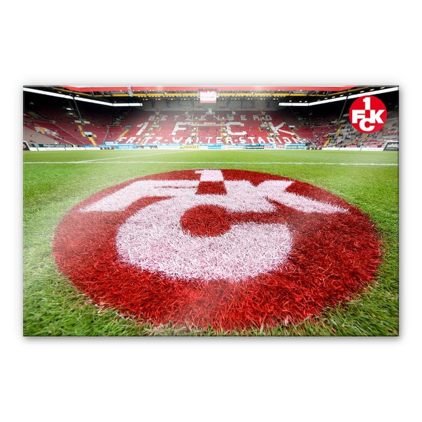 Stampa su vetro acrilico 1. FC Kaiserslautern - Logo del prato