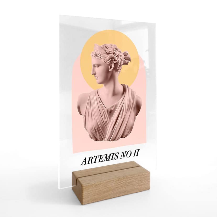 Decorazione da tavolo in vetro acrilico Statua della dea Artemide - Grace Digital Art