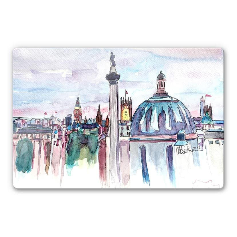 Stampa su vetro Bleichner - Skyline Londra