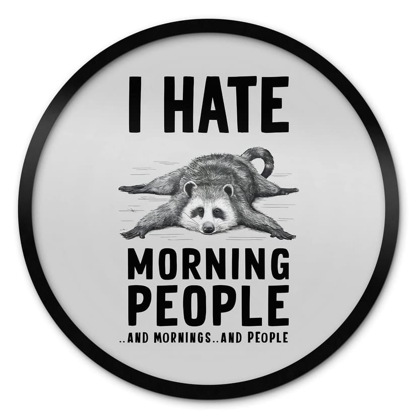 Poster I hate morning people - Magnusson