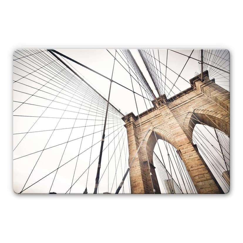 Stampa su vetro - ponte di Brooklyn - prospettiva 02