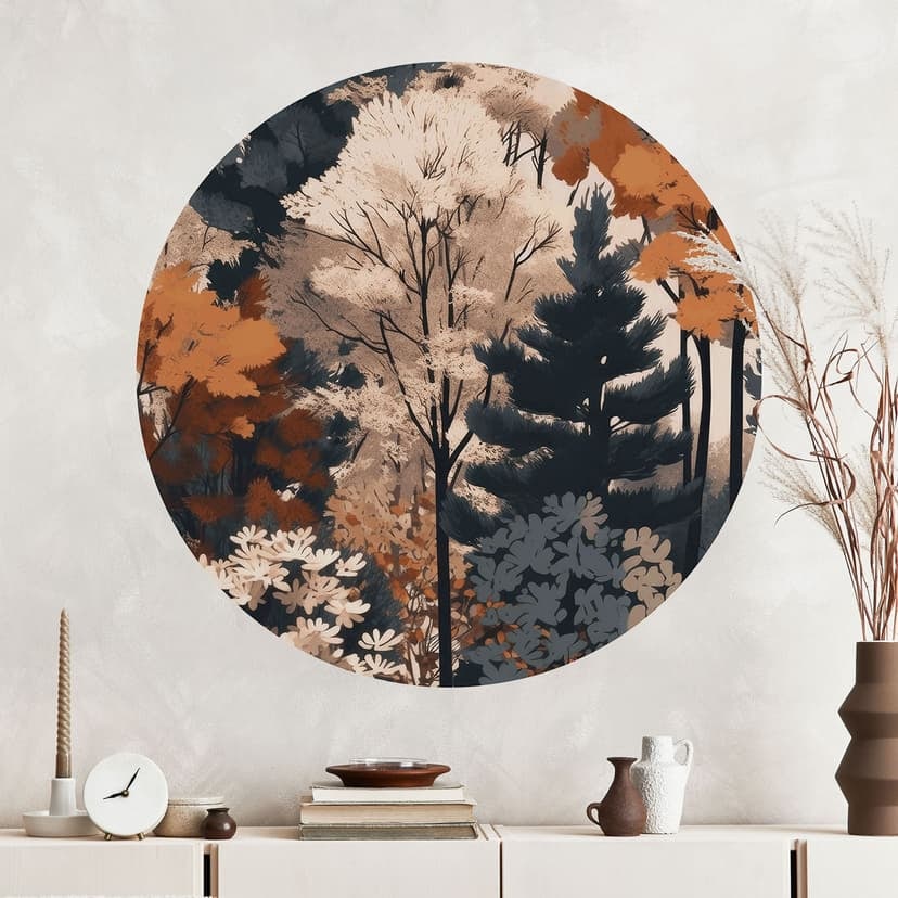 Adesivo murale La colorata foresta autunnale - Jaszke