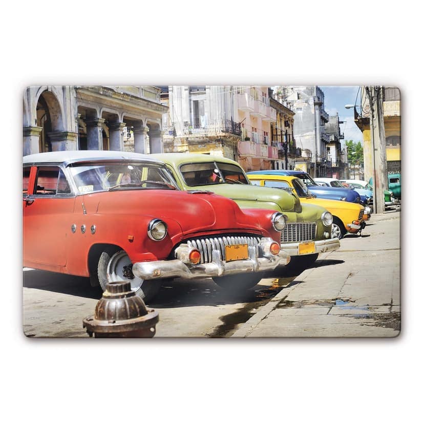 Stampa su vetro - Automobili a Cuba