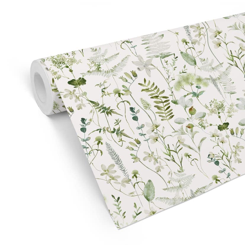 Carta da parati a motivi di erbe e fiori selvatici - UN Designs