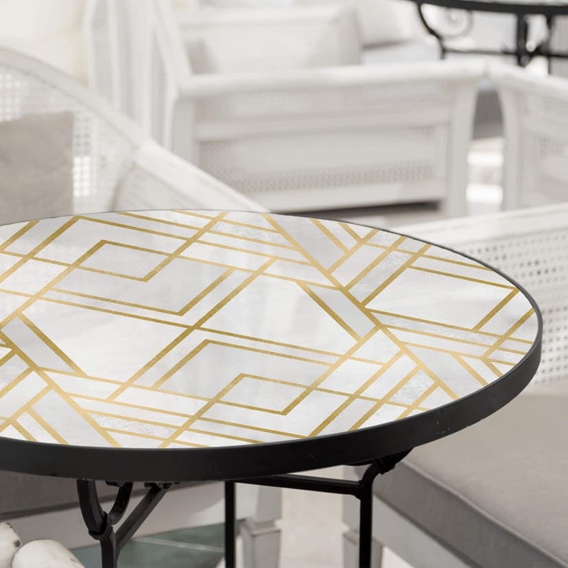 Ripiano in vetro Fredriksson - Art-Deco: oro