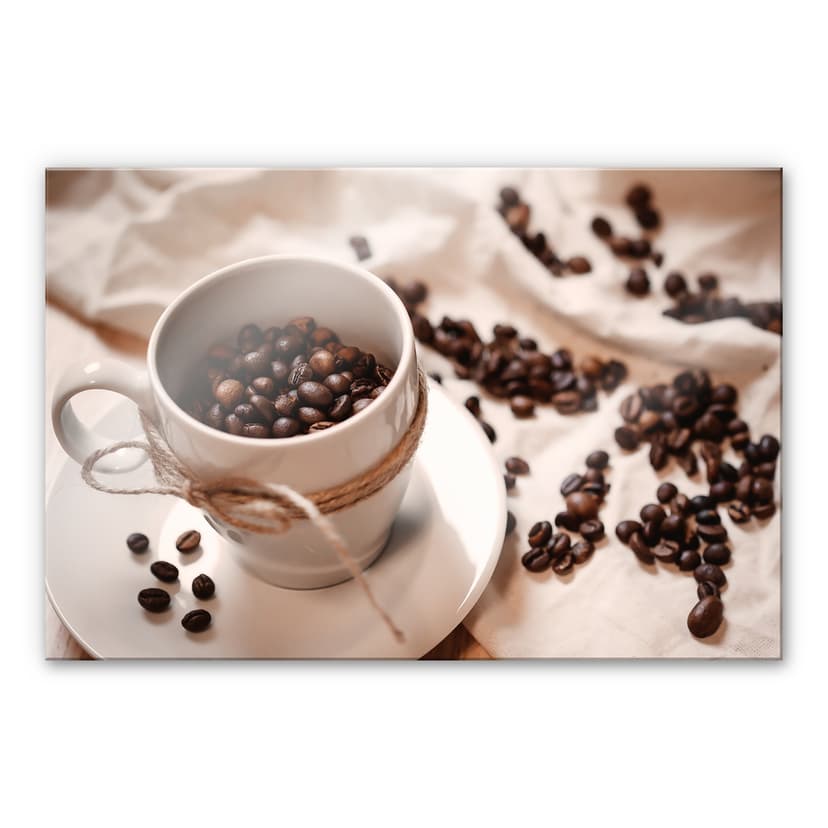 Stampa su vetro acrilico in vetro, magia del caffè