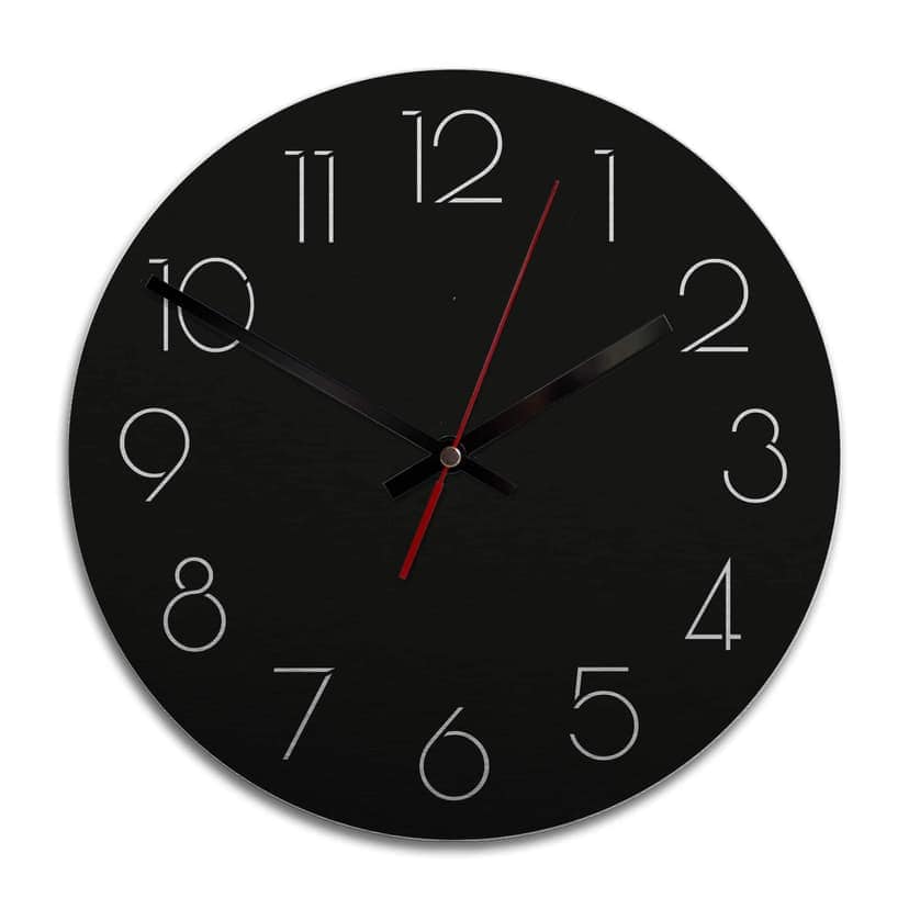 Wanduhr Alu-Dibond-Silbereffekt - Modern nur mit Z