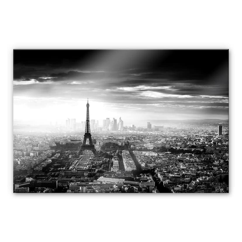 Stampa su vetro acrilico Marx - Parigi nella nebbia