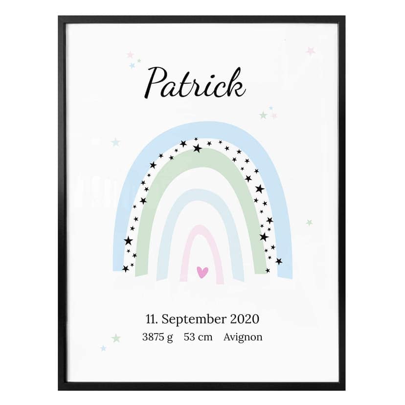 Poster Arcobaleno + Testo personalizzato