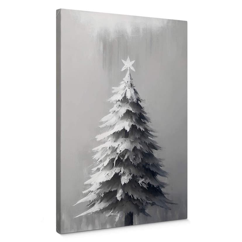 Stampa su tela Albero di Natale ricoperto di neve - Treechild