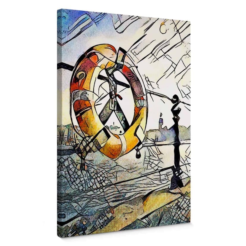 Stampa tela Zamart - Kandinsky incontra Amburgo