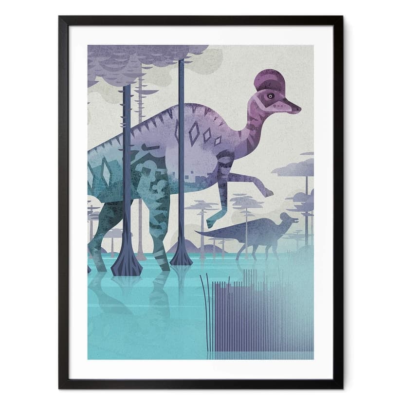 Poster Corythosaurus - Braun