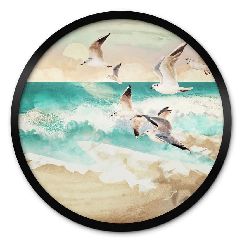 Poster Gabbiani sulla spiaggia - SpaceFrog Designs