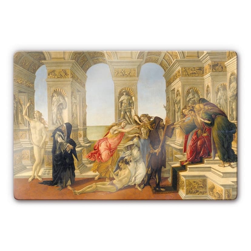 Stampa su vetro - Botticelli - La calunnia di Apelle