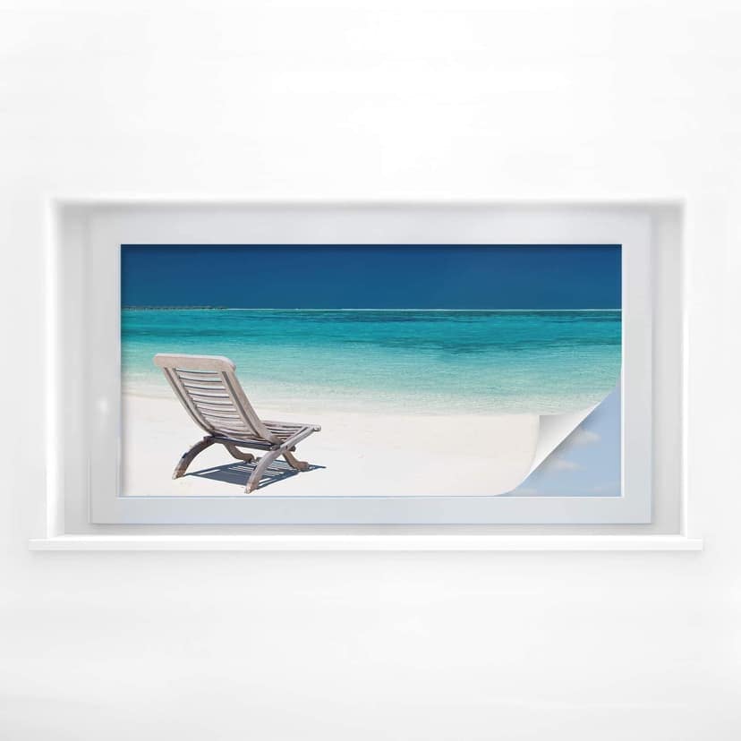 Pellicola adesiva per vetri - spiaggia dei Mari del Sud (panoramica)