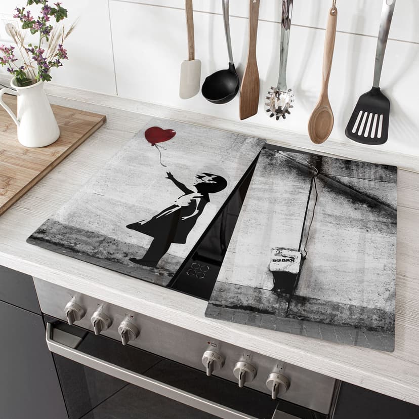 Piastra coprifornello Banksy - Ragazza con palloncino