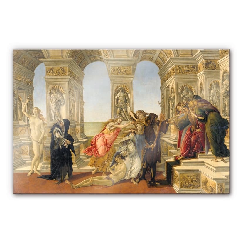 Stampa su vetro acrilico Botticelli - La calunnnia
