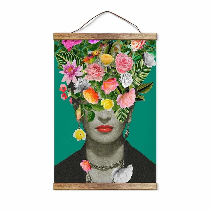 Tela, striscione, immagine in tessuto Frida Floral Studio - Ritratto Frida