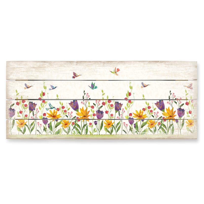 Targa in legno - Blanz - Fiori