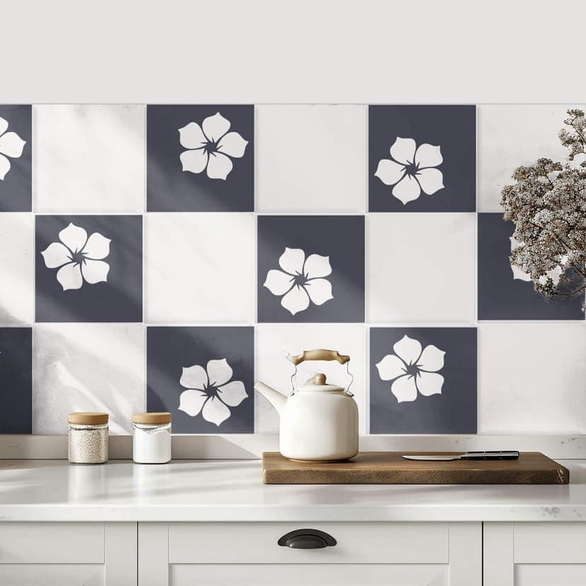 Adesivo murale - Decorazione per piastrelle - fiore di giada