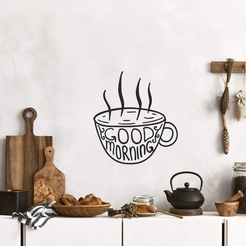 Adesivo murale - tazza good morning