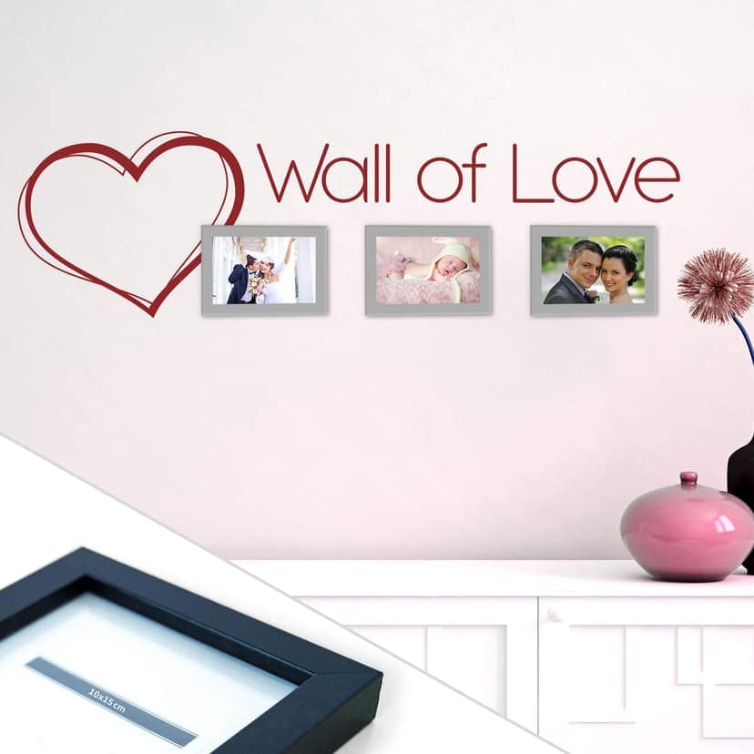 Adesivo murale – Wall of Love con 3 cornici
