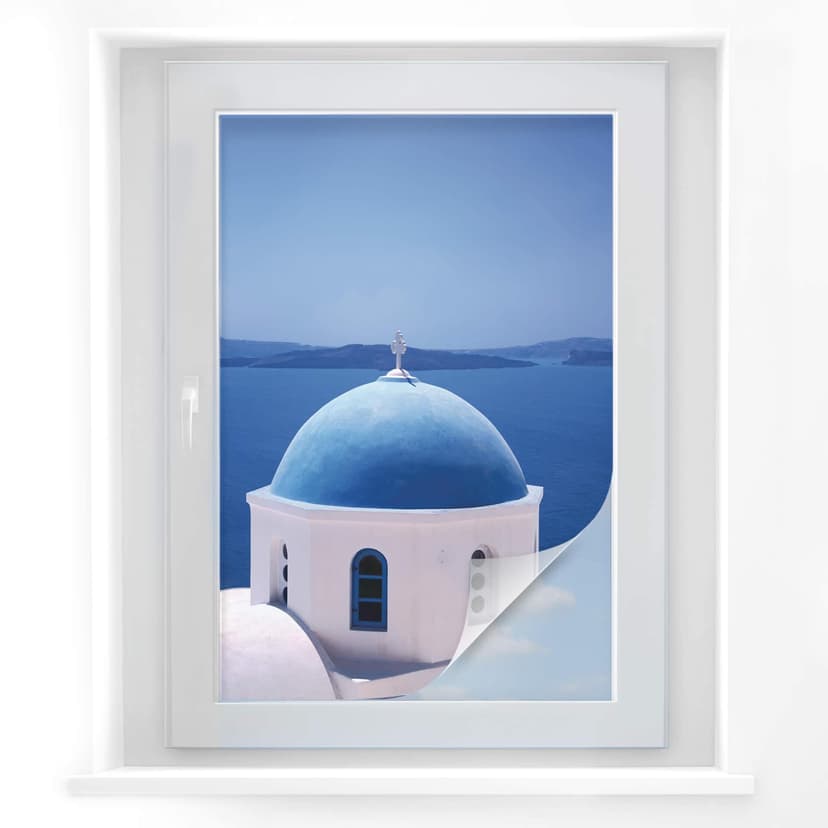 Pellicola adesiva per vetri - estate in Grecia