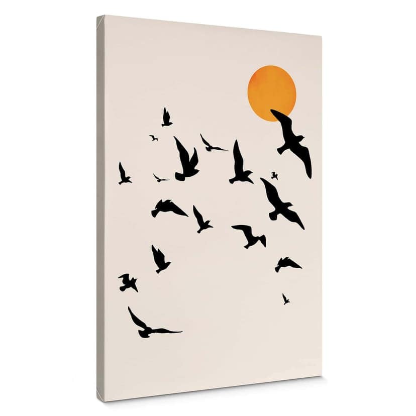 Stampa su tela Kubistika - Traveling Birds