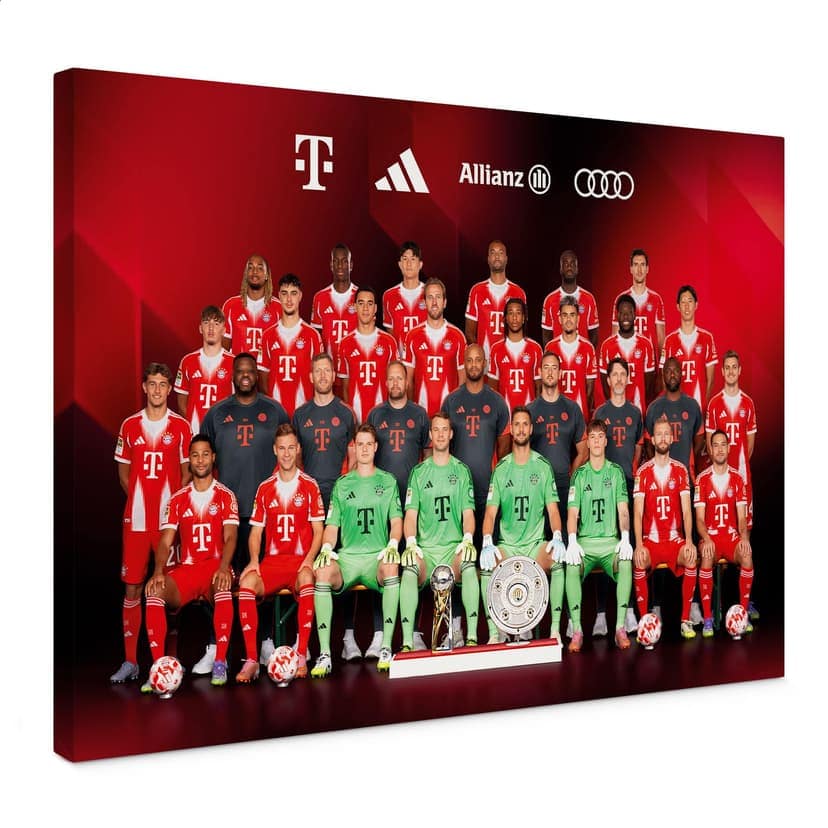 Stampe su tela FC Bayern immagine di squadra 2025/26