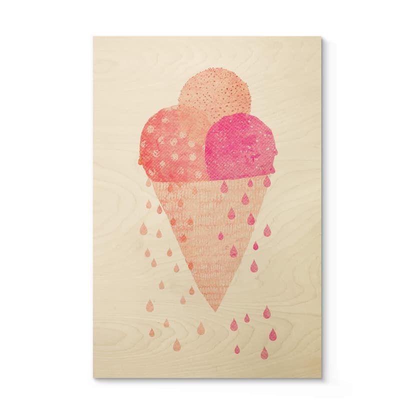 Stampa su legno Treechild - Ice Cream in Summer