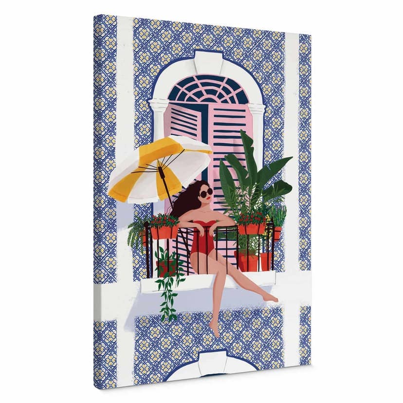 Stampe su tela Vacanze sul balcone - Tomljanovic
