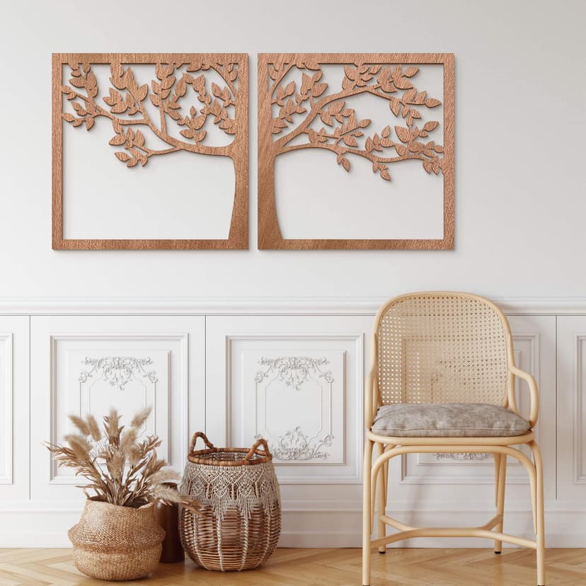 Decoro mogano – Albero (2 pezzi)