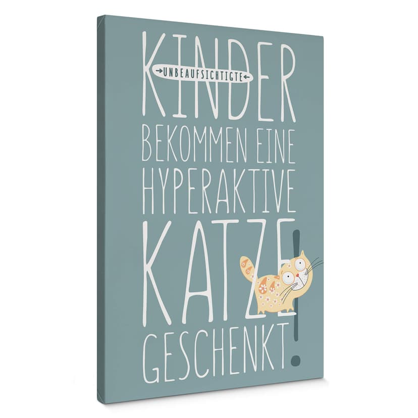 Leinwandbild Unbeaufsichtigte Kinder bekommen eine