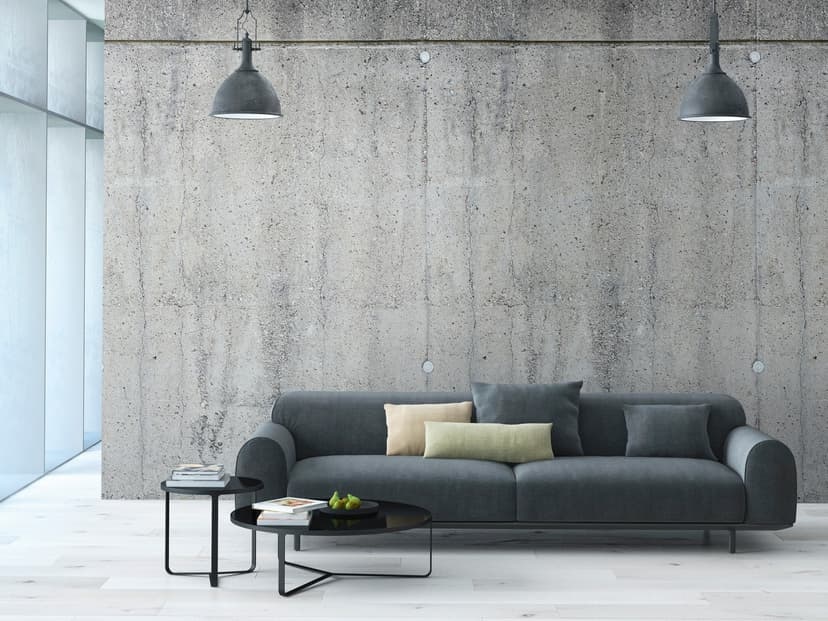 Carta da parati muro di cemento grigio verde - Carta da parati in tessuto non tessuto livingwalls industriali - opaca e liscia