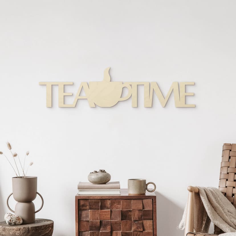 Scritta in legno - Tea Time