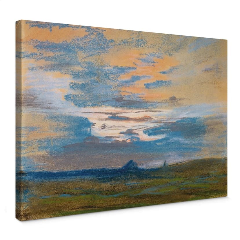 Delacroix - Studio del cielo al tramonto