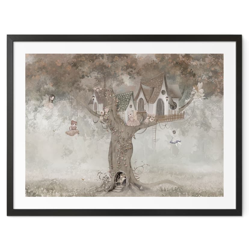 Poster per bambini - Casa sull'albero magica con le fate - Ms Tiff