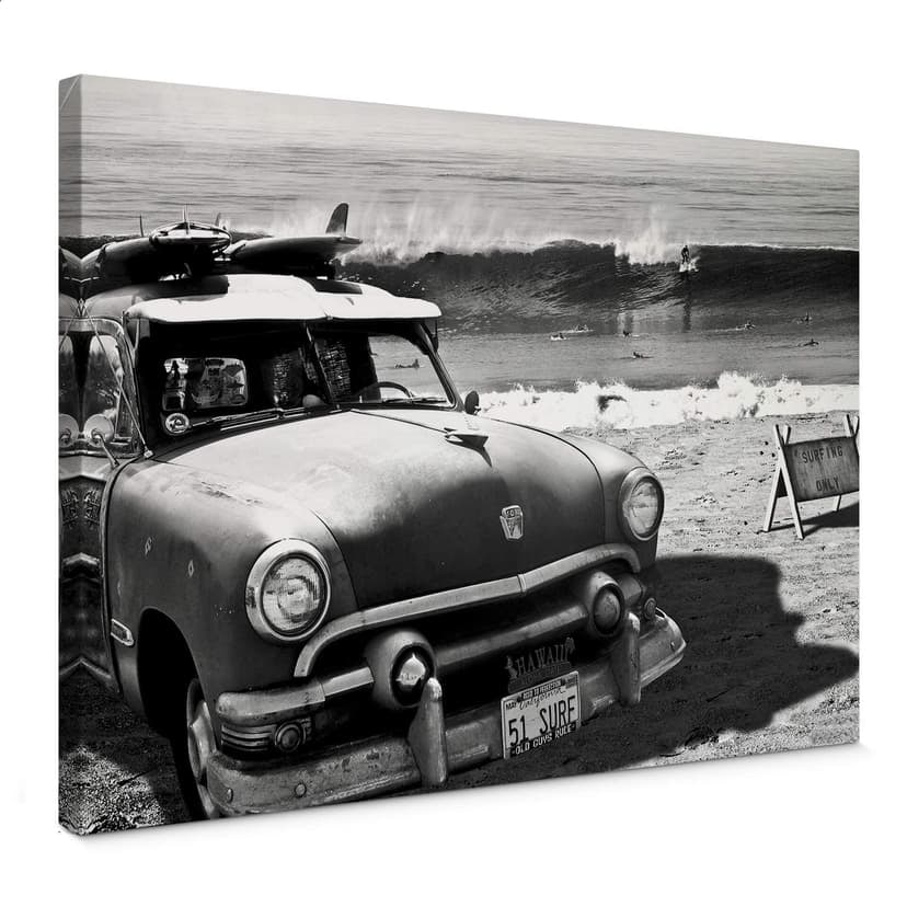 Stampa su tela Butterworth - Surfing on Hawaii