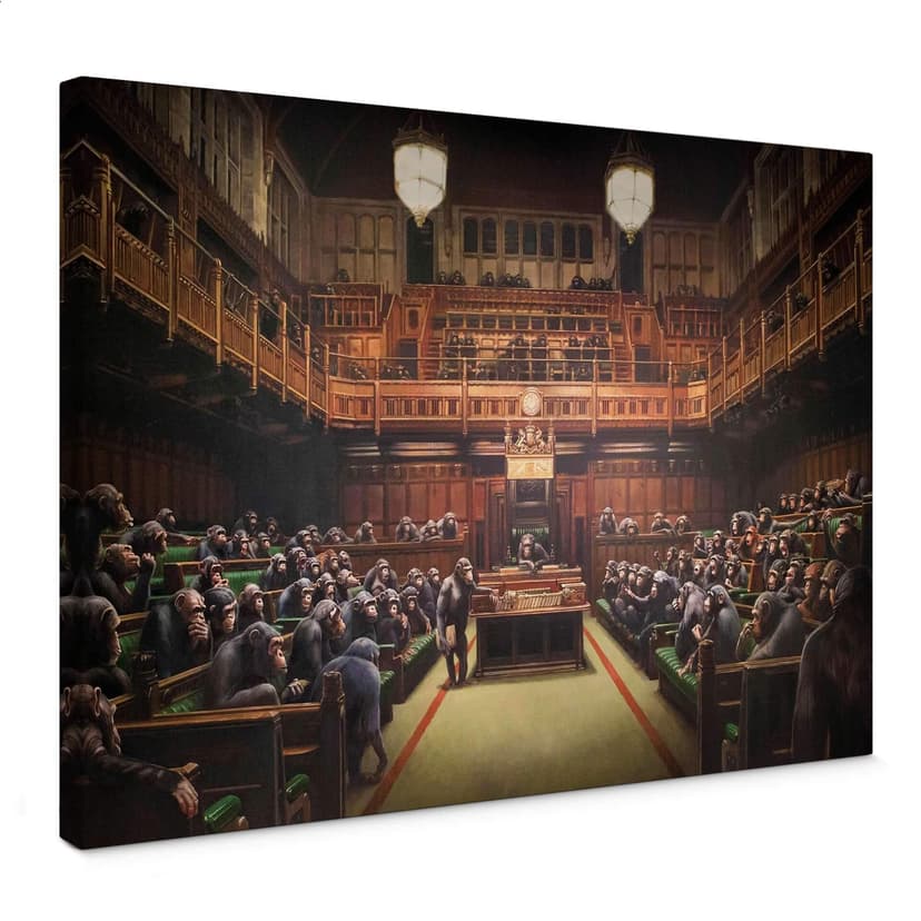 Stampa su tela Banksy - Parlamento