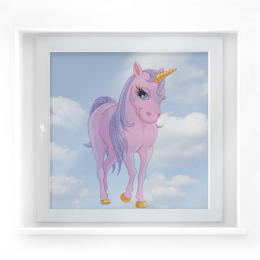 Adesivo per finestra- Unicorno glamour