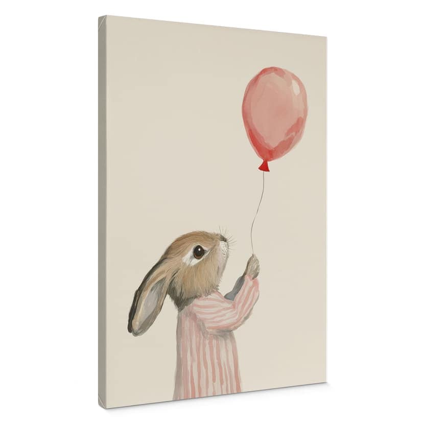 Stampe su tela Carino coniglietto con palloncino - Treechild