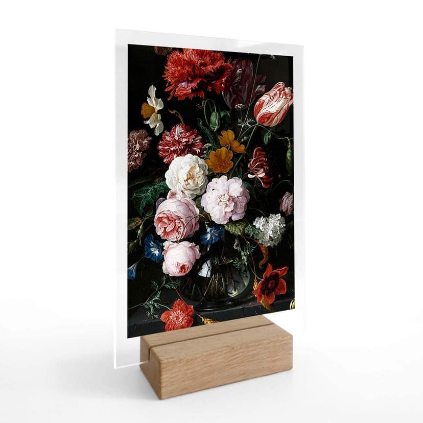 Decoro acrilico + supporto Heem - Natura morta