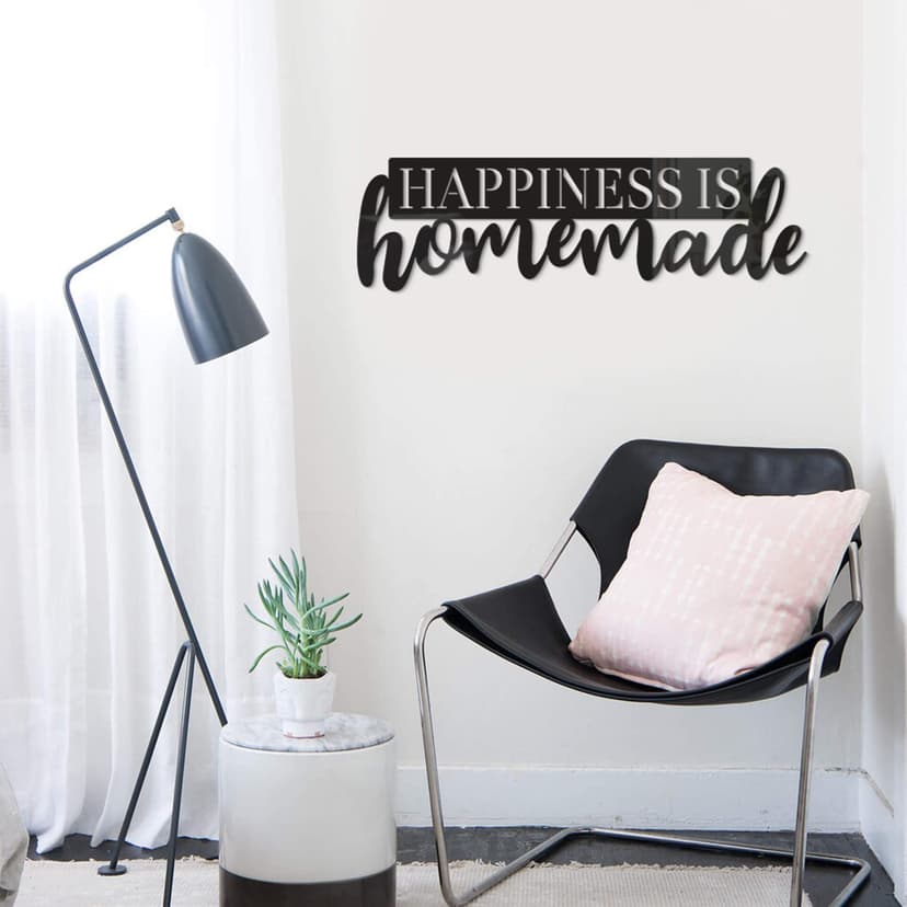 Scritta in acrilico Happiness is homemade